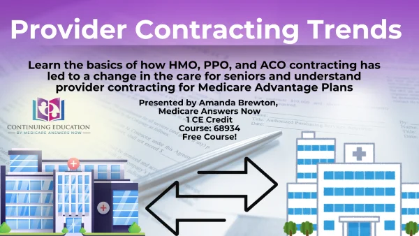 Provider Contracting Trends Medicare CE course graphic