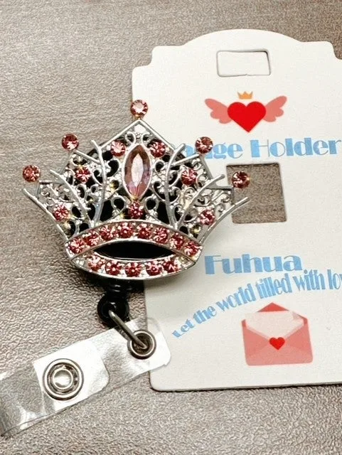 Sparkle Crown Badge Holder